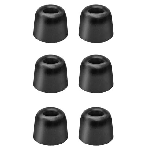 Klowcok Replacement Foam Ear Tips for TV Ears Digital Headset, Small | In-ear Headphones Tips, Comfort Fit, 3 Pairs, Black - size: Small