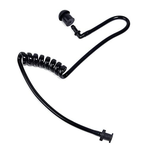 Replacement Mushroom Ear Tips for Two Way Radio Walkie Talkie Acoustic Coil Tube Earpiece Surveillance Headset (White and Black, 10 Pcs) - color: Mix