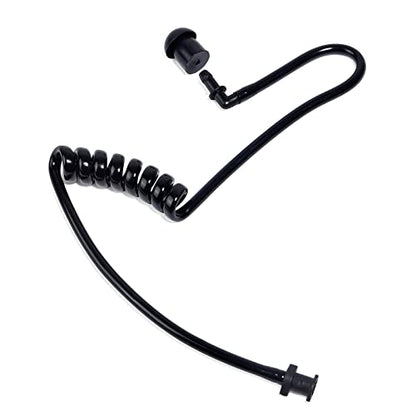 Replacement Mushroom Ear Tips for Two Way Radio Walkie Talkie Acoustic Coil Tube Earpiece Surveillance Headset (White and Black, 10 Pcs) - color: Mix