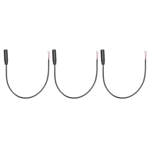 MECCANIXITY 3pcs 3.5mm Female Jack to Bare Wire Open End Replacement TRS 2 Pole Stereo 1/8" Mono Audio Cable Plug Jack for Earphone Headphone Cable Repair, 0.25m - size: 0.30m