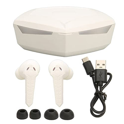Low Latency Bluetooth Gaming Earbuds 45ms Dual Modes Wireless Earphone Stereo Sound with Built in Mic for Phone Laptop PC, 13mm Driver, 8H Battery (White) - color: White