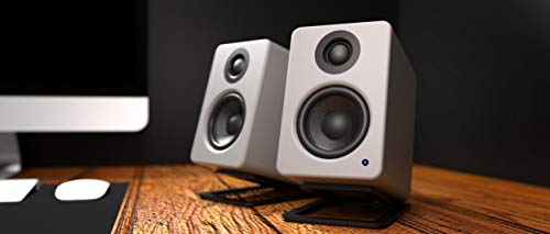 Kanto YU2MG PC Gaming Desktop Speakers | 3" Composite Drivers | 3/4" Silk Dome Tweeter | Class D Amplifier | 100 Watts | Built-in USB DAC | Subwoofer Output | Pair | Matte Grey - color: Matte Gray