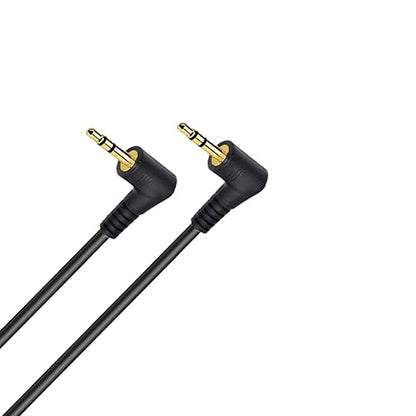 Seadream 2.5mm Audio Cable 6Feet 2.5mm Double Angled Male to Male Subminiature Stereo Headset Headphone Jack Gold Plated Connector Wire Cord Plug Cable (Double Angled) - style: Double Angled