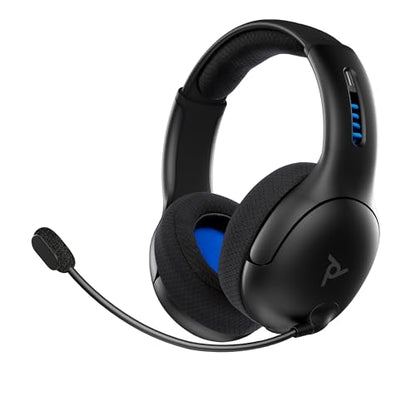 PDP AIRLITE PRO Wireless Power Stereo Gaming Headset with Noise Cancelling Microphone: Compatible with PS5/PS4/PS3 Console/PC Windows 10, Comfortable Lightweight Headphones, Long Battery Life (black)