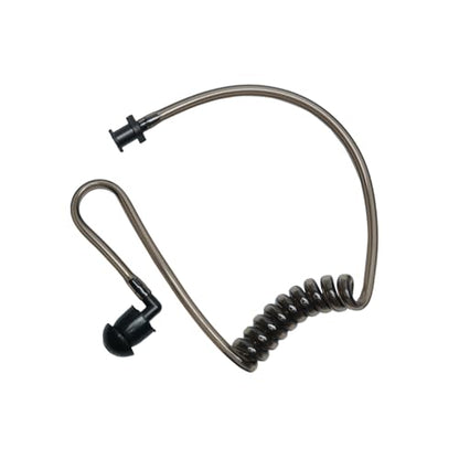 2-Pack Replacement Acoustic Tube Grey + Clear, Black Medium Earbuds | 2-Pack refill tubes (grey + clear), quick-disconnect, black medium earbuds; Fits standard coil-tube earpieces