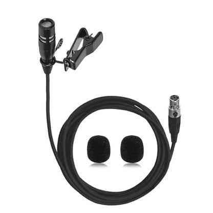 Lavalier Microphone Lapel Mic Compatible with Shure Bodypack | Unidirectional Condenser Super Cardioid Clip-On Mic for Wireless Transmitter System with Mini XLR 4 Pin TA4F Plug - style: Mini XLR TA4F Plug Compatible with Shure Only