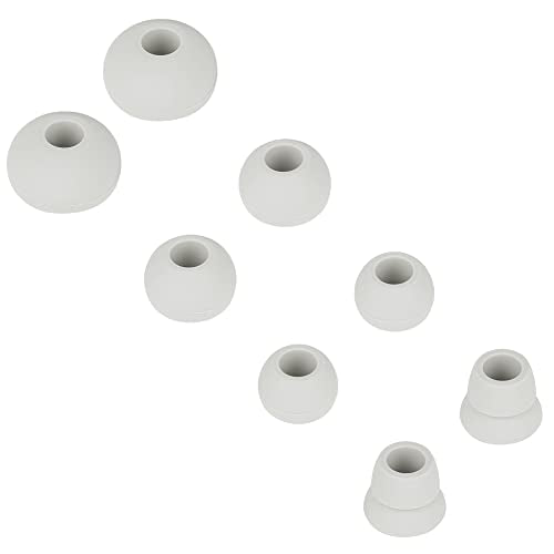 4 Pairs Silicone Ear Tips Earbuds Replacement Tips Earbuds Cap Eartips Tips Compatible with Powerbeats 1/2/3 Wireless Beats by Dre Headphones (Light Gray) - color: Light Grey