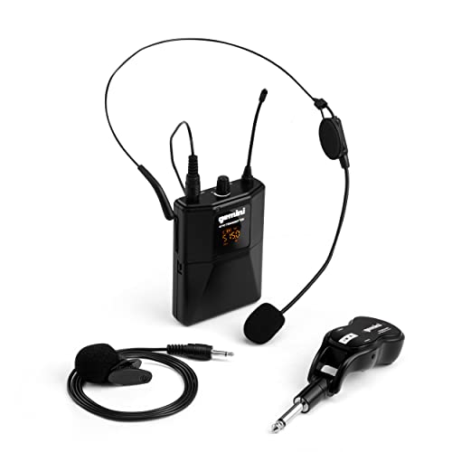Gemini UHF Wireless Headset & Lavalier System, Rechargeable (GMU-HSL100) | UHF wireless headset & lavalier, rechargeable - 160+ ft range - plug-and-play - 1/4" plug for PA/amp