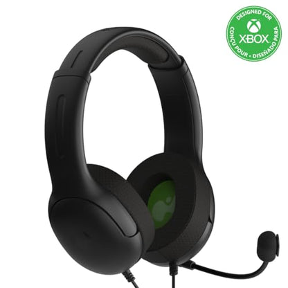 PDP Gaming AIRLITE Xbox Headset with Noise-Cancelling Microphone, Licensed Microsoft Series X|S, Xbox One Accessories, PC/Windows 10/11, Lightweight Wired Power Stereo headphones - Black - color: Black