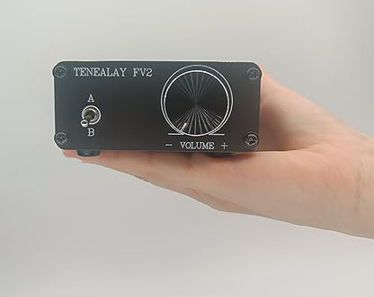 HiFi RCA Audio Switch A/B Selector, Passive Preamplifier Stereo Audio preamp Volume Adjust with ALPS RK27