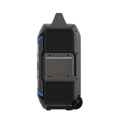 ION Block Rocker - Portable Bluetooth Outdoor Party Speaker with Karaoke Microphone, Battery, 4 Speakers, Radio, USB Port, App, Water-Resistant, 120W - style: Block Rocker