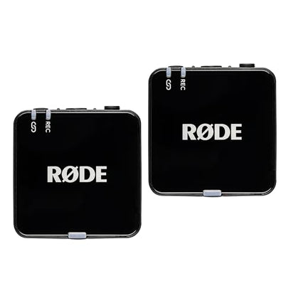 Rode Wireless GO III (Gen 3) Dual Channel Mic System – Compact Wireless Microphone for Cameras, Phones & Lavalier Use + 2X Lavalier Condenser Mic + 2X 3.5mm Stereo Plug + Microphone Cleaner + More