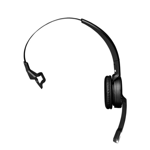 Sennheiser SDW 5016 (507016) Single-Sided Wireless DECT Headset for Desk Phone Softphone/PC& Mobile Phone Connection Dual Microphone Ultra Noise-Canceling, Black, 3 inches