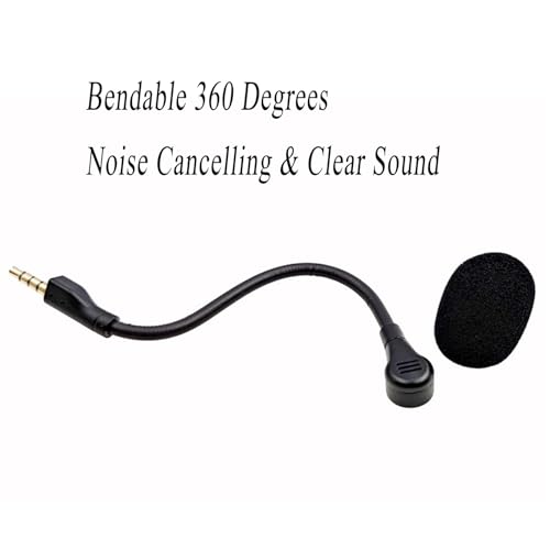 Replacement Game Mic for Steelseries Arctis 1 Headphones Detachable Microphone Boom for Gaming Headsets PS4 Pro PS5 Xbox One X Computer PC Mac 3.5mm Jack Noise Cancelling