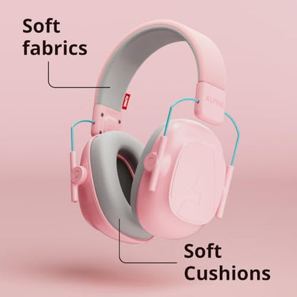 Alpine Muffy Kids Ear Muffs for Kids Ear Protection | 3-16 Years | Autism Sensory Products | 22dB Sound Reduction | Kids Noise Cancelling Ear Muffs | Noise Reduction Headphones for Kids - color: Pink