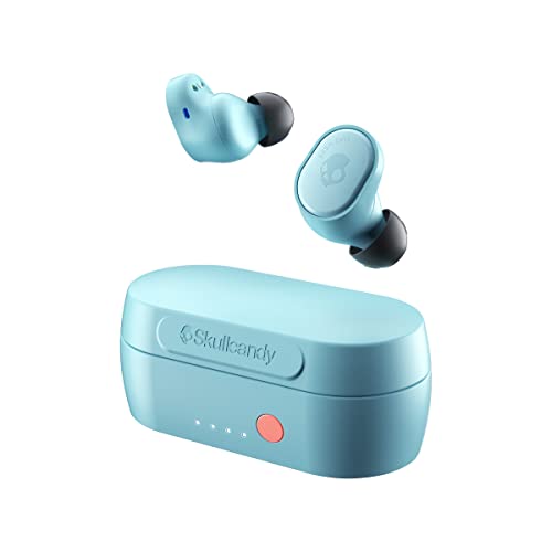Skullcandy Sesh Evo in-Ear Wireless Earbuds, 24 Hr Battery, Microphone, Works with iPhone Android and Bluetooth Devices - Bleached Blue - color: Bleached Blue