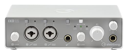 Steinberg IXO22 2x2 USB 2.0 24-Bit/192kHz Audio Interface With Cubase AI, Cubasis LE and Steinberg Plus Software - color: White, style: IXO22