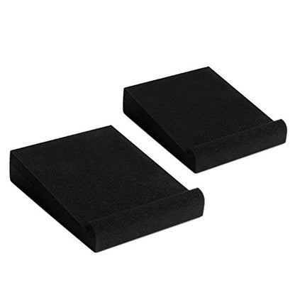 Sound Addicted - Studio Monitor Isolation Pads for 3-4.5 inches Small Speakers, Pair of 2 High Density Dampening Acoustic Stands Foam which Fits Most Bookshelf’s and Desktops | SMPad 4 - size: for 3''-4.5'' Speakers