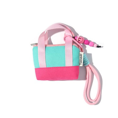 Mini Backpack Case for AirPods 4 2024 AirPods Pro 3, Multi-Functional Pouch Coin Purse Cable Organizer with Strap Hand Strap Keychain Lock, Travel-Friendly Headphone Case for Women Men - color: Pink Backpack