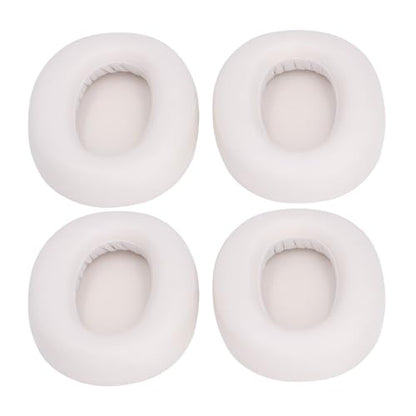 Replacement Earpads, Headphone Ear Cushions, Noise Isolating Memory Foam Soft Protein Leather Headset Ear Pads, 2 Pairs, (White) - color: White