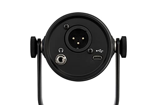 Shure MV7 USB Podcast Microphone for Podcasting, Recording, Live Streaming & Gaming, Built-in Headphone Output, All Metal USB/XLR Dynamic Mic, Voice-Isolating Technology, TeamSpeak Certified - Black | Live Streaming and Gaming, Built In Headphone Output,