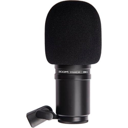 Zoom ZDM-1 Dynamic Podcasting Microphone + Wire Straps + XLR to 1/4 10FT + XLR to XLR 3M Balanced Interconnect Cable + Goby Labs Sanitizer Spray for Microphones
