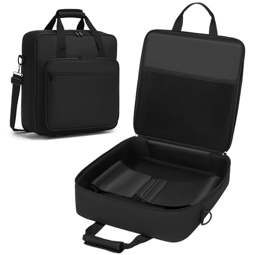 DJ Controller Case Gig Bag, Padded Nylon Audio Mixer Travel Case with Removable Strap - Compatible with Rodecaster Pro II, TC Helicon GoXLR, MG10XU 10 Channel Mixer Board (15.4" x 15" x 5.1")