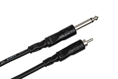Hosa CPR-110 1/4 Inch TS to RCA Unbalanced Interconnect, 10 Feet - style: CPR-110 10 ft