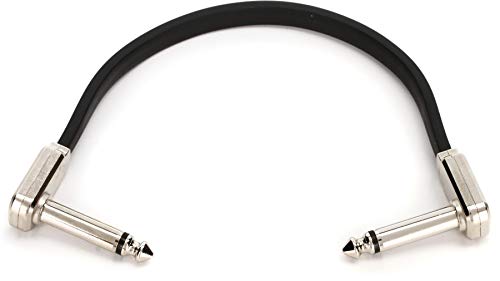 Ernie Ball Flat Ribbon Patch Cable, 6in, Black (P06226) - color: Black, size: 6 Inch, style: 1-Pack