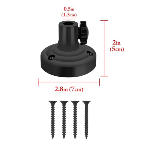 GEEKRIA for Creators Microphone Table Flange Mount Adapter, Metal Table Mount Clamp with Adjustable Interface Aperture Compatible with TONOR T20, Aokeo AK-35, InnoGear Microphone Arm - color: Black