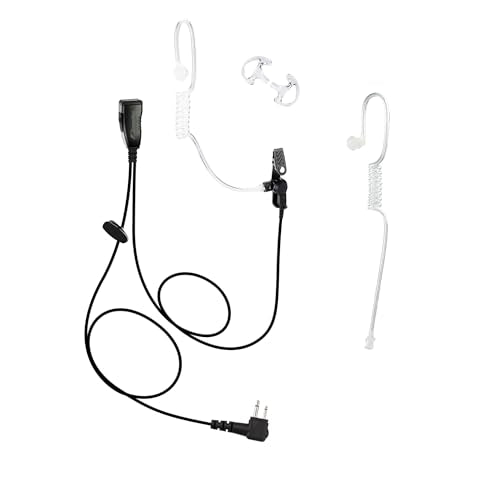 Arrowmax ASK7500C-M1 Clear-Tube Earpiece Compatible with Motorola CP200 CP200D BPR40 CP100D CP185 RDM2070D Two-Way Radios Surveillance Headset for Security and Police