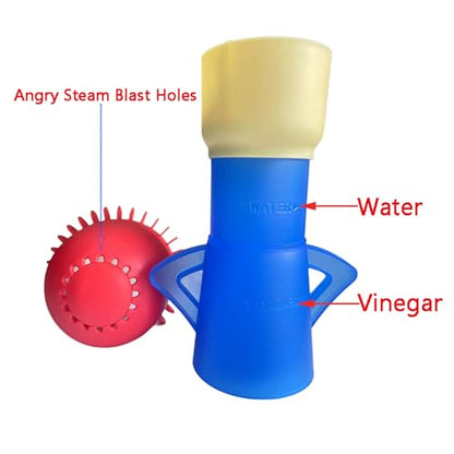Angry Mama Microwave Cleaner, Reusable Steam Cleaning Tool with Water & Vinegar, Eco-friendly Kitchen Stain Remover Gift - color: Blue