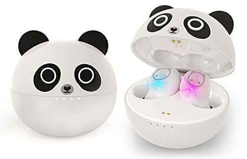 Kids Wireless Earbuds Cute Panda Bluetooth Earbuds with mic Charging Case 36H Playtime 3D Stereo Headphones IPX6 Waterproof Sport in-Ear Headphones for Kids Adult - color: K62-W