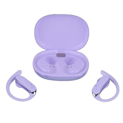 Diydeg Wireless Earbuds, IP54 Waterproofing BT5.49 Sport Headphones with Earhooks, No Sound Leakage, Touch Control Earphones for Gym, Running, Meeting, Workout (Purple) - color: Purple