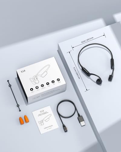 PSIER Bone Conduction Headphones, IPX8 Waterproof Swimming Headphones | Open Ear Earbuds with 32GB Memory, Switch to MP3 Mode Underwater, AI Music Generation, 8H Playtime Bluetooth 6.0 for Running - color: Matte Black
