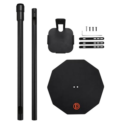 Floor Stand for Sony BRAVIA Theater Rear 8 SA-RS8 | Also Compatible with Sonos One SL | Height Adjustable (25.6”-40.2”) | Heavy Duty 6mm Steel, 33lb Load, Cable Management