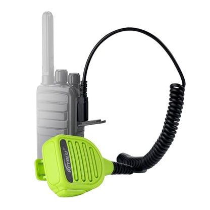 Waterproof Shoulder Speaker Mic 2 Pin Two Way Radio Microphone with 3.5mm Audio Jack Compatible with BaoFeng GT-5R / UV-5R, BTECH, Kenwood and Retevis Radios Walkie Talkie