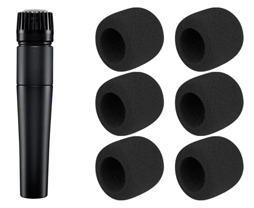 SOULWIT 6Pcs Pop Filter for Shure SM57 - Black | for SM57(SM57LC/SM57-LCE)/SM57 Pro Microphones