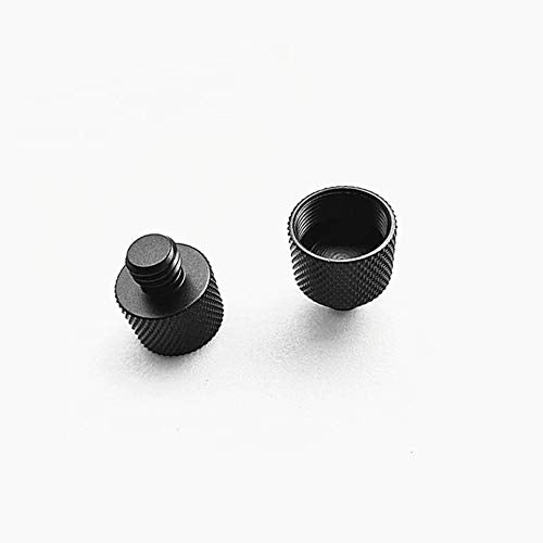 Donuts Mic Stand Adapter 5/8 to 3/8 and 5/8 to 1/4 Mic Thread Screw Adapter Combo Pack For Microphone Mounts and Stands 2 Pack Black