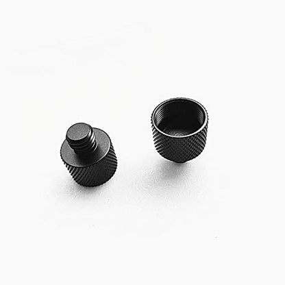 Donuts Mic Stand Adapter 5/8 to 3/8 and 5/8 to 1/4 Mic Thread Screw Adapter Combo Pack For Microphone Mounts and Stands 2 Pack Black