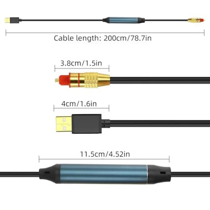 USB A to Optical Audio Adapter,Unidirectional USB to TOSLINK Optical Digital Converter Compatible with Windows/Laptop ONLY,NOT for TV Or Other Devices-6.6FT