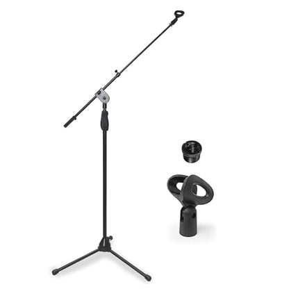 AxcessAbles One-Handed Quick Release Microphone Stand. 74" Height Clutch Adjustment Tripod Mic Stand with 35" Boom Arm. For Singing, Studio and Instruments (1-Pack) - size: 1-Pack