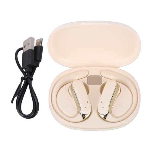 Diydeg Wireless Earbuds, IP54 Waterproofing BT5.49 Sport Headphones with Earhooks, No Sound Leakage, Touch Control Earphones for Gym, Running, Meeting, Workout (Gold) - color: Gold
