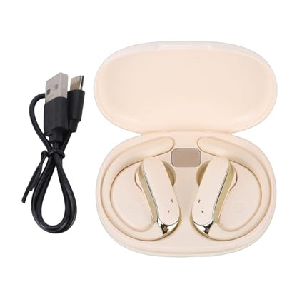 Diydeg Wireless Earbuds, IP54 Waterproofing BT5.49 Sport Headphones with Earhooks, No Sound Leakage, Touch Control Earphones for Gym, Running, Meeting, Workout (Gold) - color: Gold