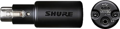 Shure SM7B + Shure MVX2U Bundle, Studio Vocal Recording Microphone with XLR to USB Connectivity