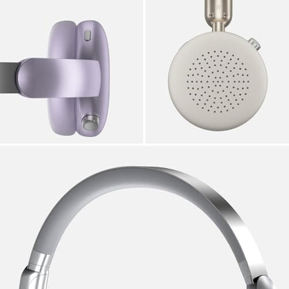 LORELEI Q60 Wireless Bluetooth On-Ear Headphones Lightweight ，Built-in Micphone, 40 Hours Up Battery Life, Bass Mode, Memory Earmuffs (Purple) - color: Purple