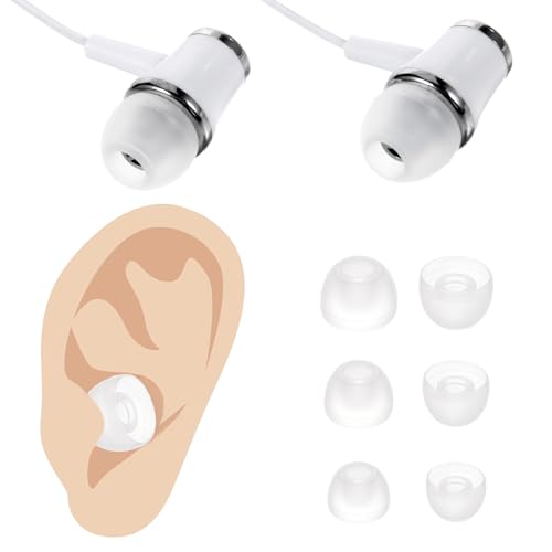 15 Pairs Silicone Ear Bud Replacement Pieces Earbuds Ear Tips Replacement Ear Bud Covers S/M/L Sizes Ear Gels Soft Earphones Earbuds Clear Ear Cushion Ear Bud Tips Replacement Kit