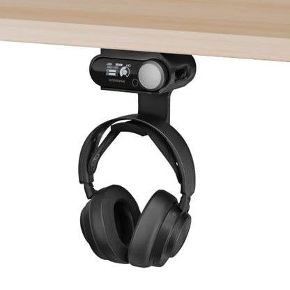 Under Desk Headphone Hanger Stand for Steelseries Arctis Nova Pro, Elite and Pro Omni Wireless Headsets with Dock for the Wireless Base Station by Brainwavz (HPS02) - color: HPS02