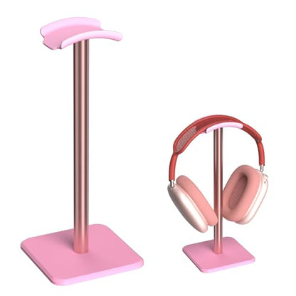 Headphone Stand - Headset Stand with Aluminum Hanger (Pink) | Headphone Holder for AirPods Max, Sony, Bose, Beats and More - color: Pink