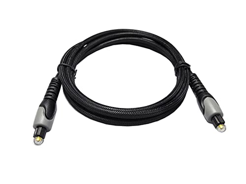 easyday Optical Cable Digital Audio 1.5M OD 5.0MM - Flexible Nylon Braided Toslink Port Cable Optical Cable for Soundbar, Smart TV, PS4, X-Box, DVD/CD, Home Theater - size: 1.5M / 5ft / OD 5.0mm